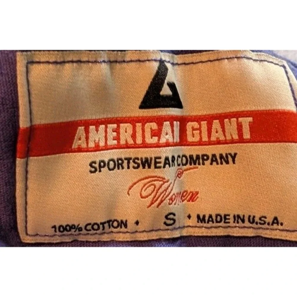 American Giant Classic Sweatpants Jogger Womens Size Small Purple Fleece Pull On
